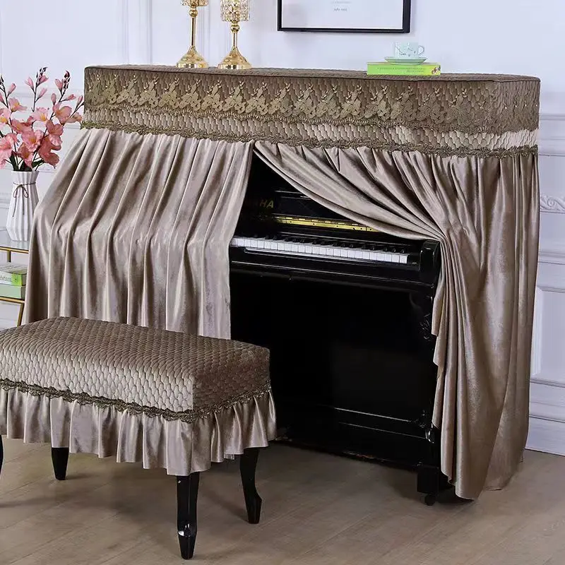 Fabric Piano Full Cover Towel Pianoforte Dust Cover Piano Cloth Dust Half Covers New High-end