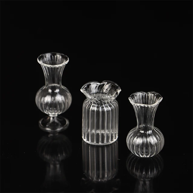 1PC Cute Mini Glass Vase Plant Hydroponic Terrarium Art Plant Hydroponic Table Vase Clear Glass Crafts DIY Aromatherapy Bottle