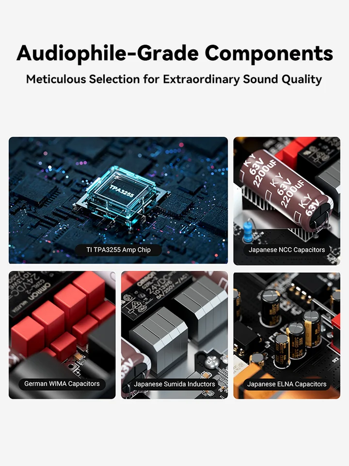 Fosi Audio ZA3 ステレオパワーアンプ TPA3255 クラス D HiFi