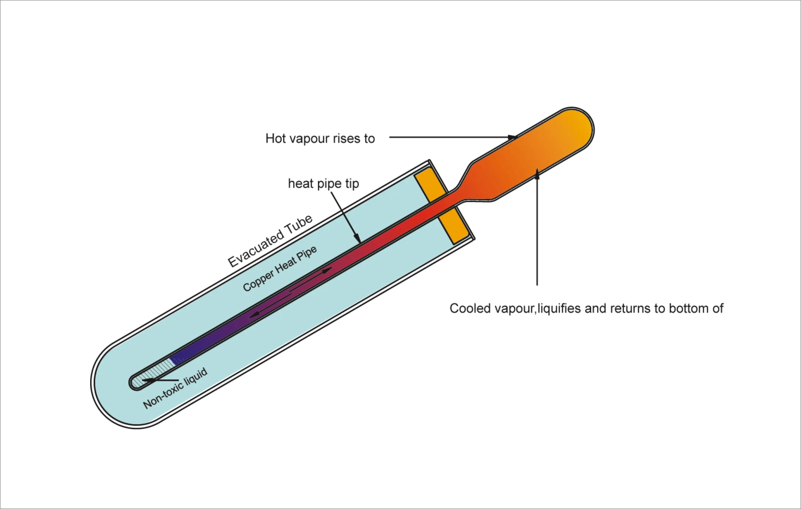 Colector solar de tubo de calor