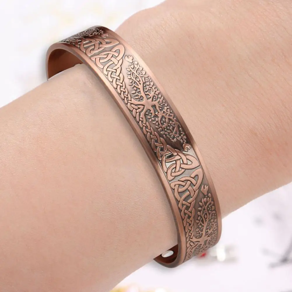 Copper Magnet Bracelet 18 Healing Magnets Copper Magnetic Bracelet Open Closure Cuff Bangle women men Yoga Bracelet Jewelry 4