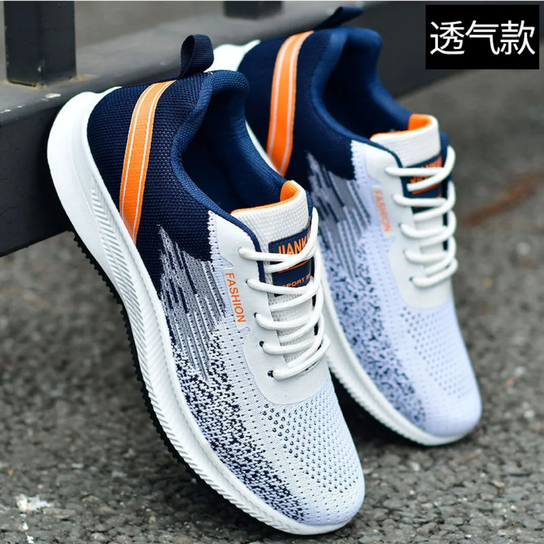

2024 new spring trend sports men's shoes Lace-up thick sole casual breathable fashion shoes Wear skid resistance