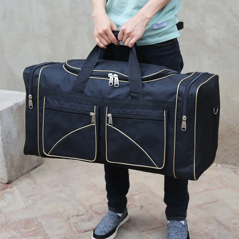 Large capacity travel portable men and women outdoor luggage Oxford cloth  moving large bag