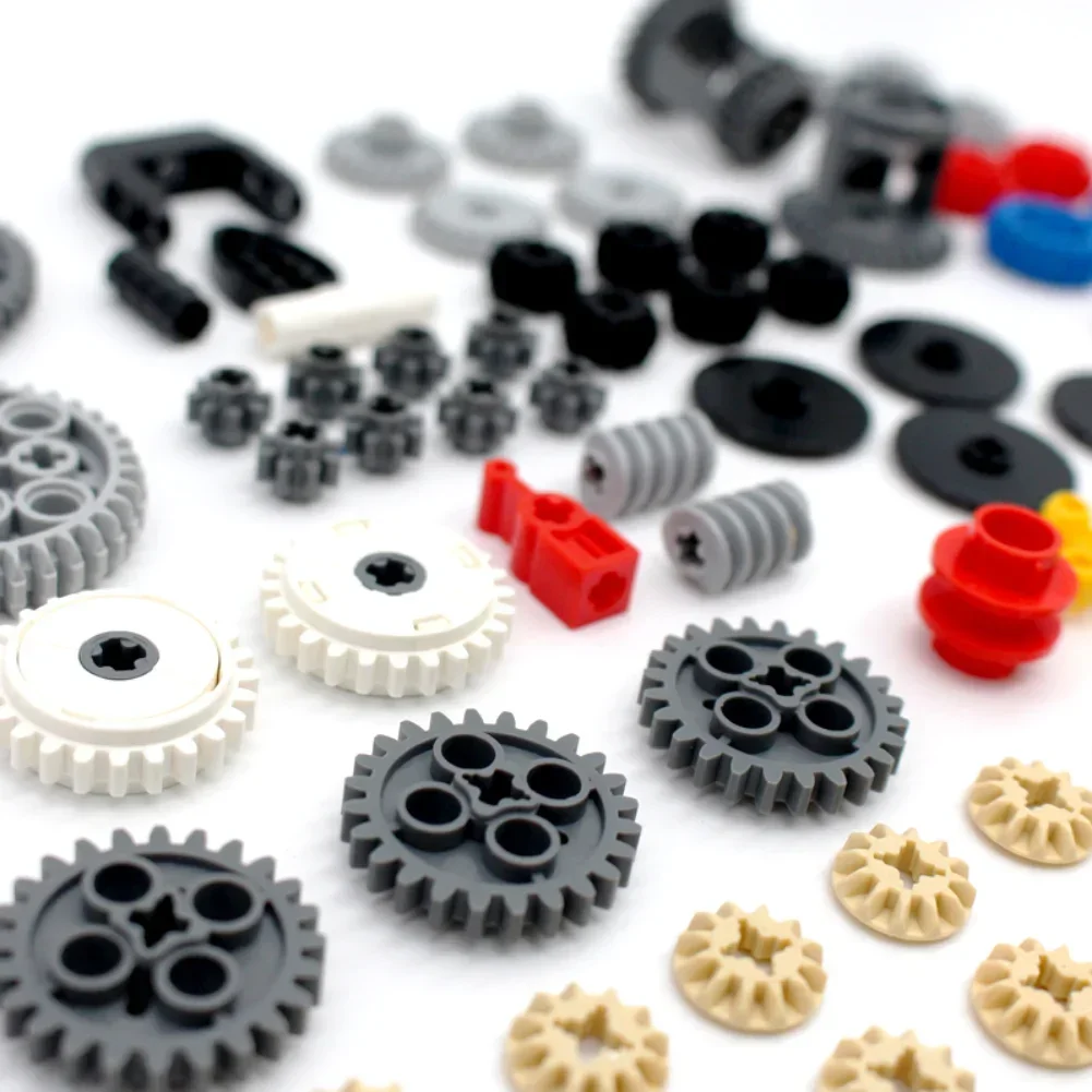 117PCS Variable Speed Gears Set Technical Gears Building Blocks Parts Kit 174PCS Pin Tech Toys Bricks Model DIY Toys Accessories