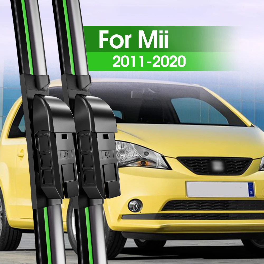 Front Wiper Blades (24” & 16”) + Rear Wiper Blade (10”) For Seat Mii Hatchback 2012-2019