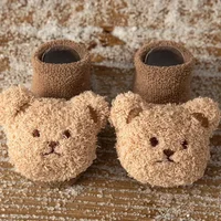 Cartoon Bear Baby Socks Girls Boys Newborn Anti Slip Soft Warm Winter Autumn Toddler Indoor Floor Thick Socken Infant Stockings 4