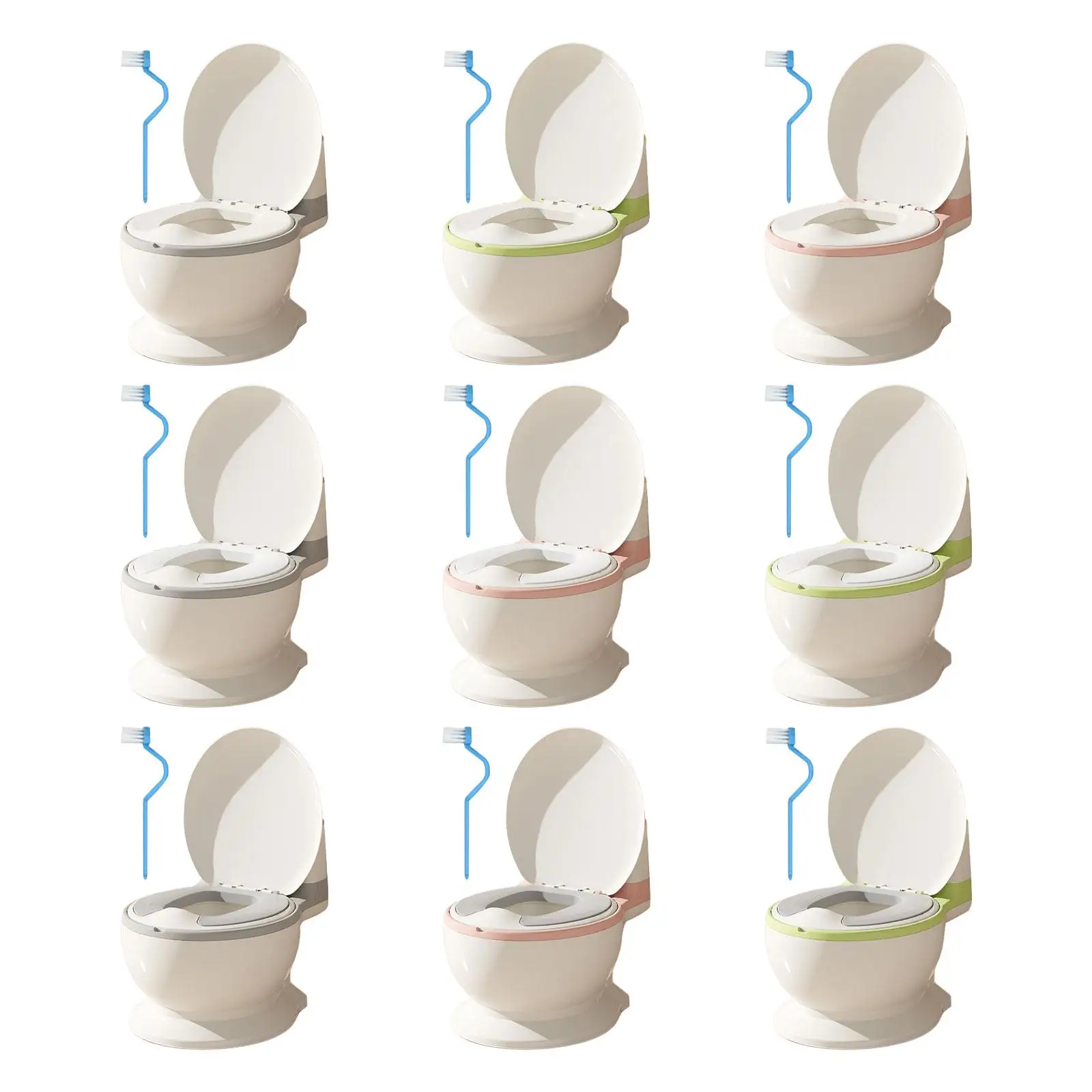 

Baby Potty Toilet with Wipe Storage Includes Cleaning Brush Easily to Clean Comfortable Removable Potty Pot for Bedroom Ages 0-7