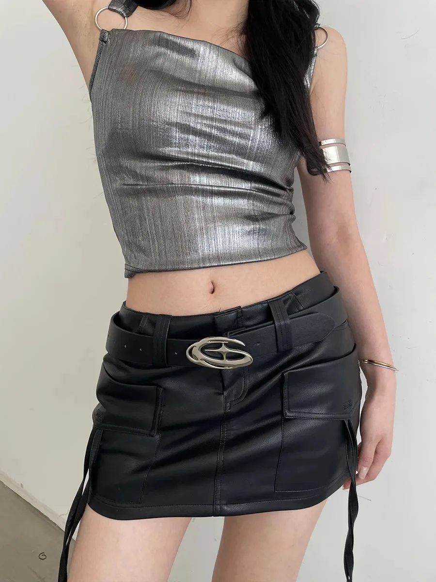 

Ремень в готическом стиле для мужчин и женщин, дизайнерский ремень в виде полумесяца, металлический ремень для джинсов, брюк, декоративный ремень в стиле diesel bb, Y2k