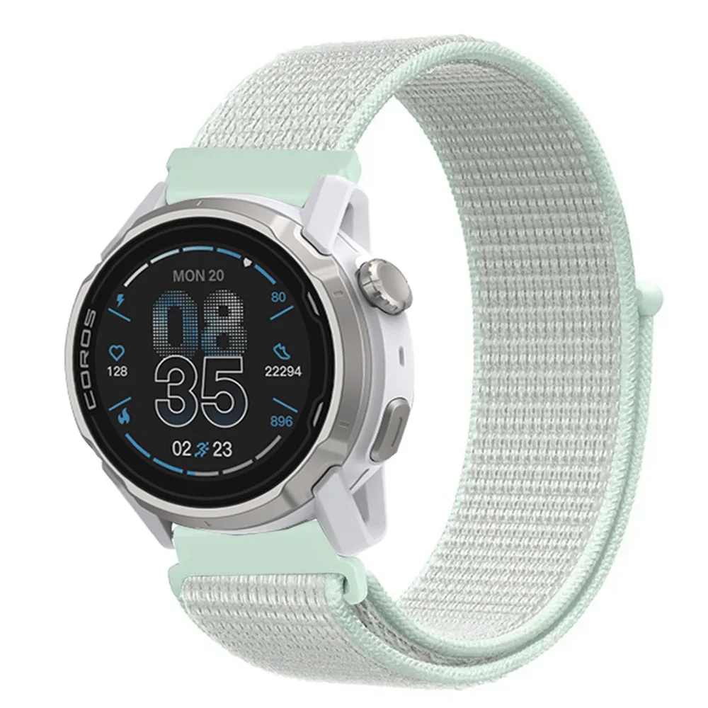 Breathable Nylon Loop Watch Band with Adjustable Fit, 20/22mm