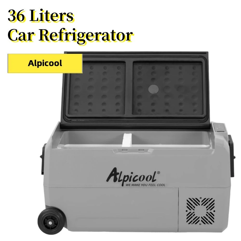 12 volt fridge Alpicool 36L Car Refrigerator Freezer Cooler Mini Fridge Small Incubator 12V 24V With Compressor Portable Icebox For Home Use camping fridge freezer