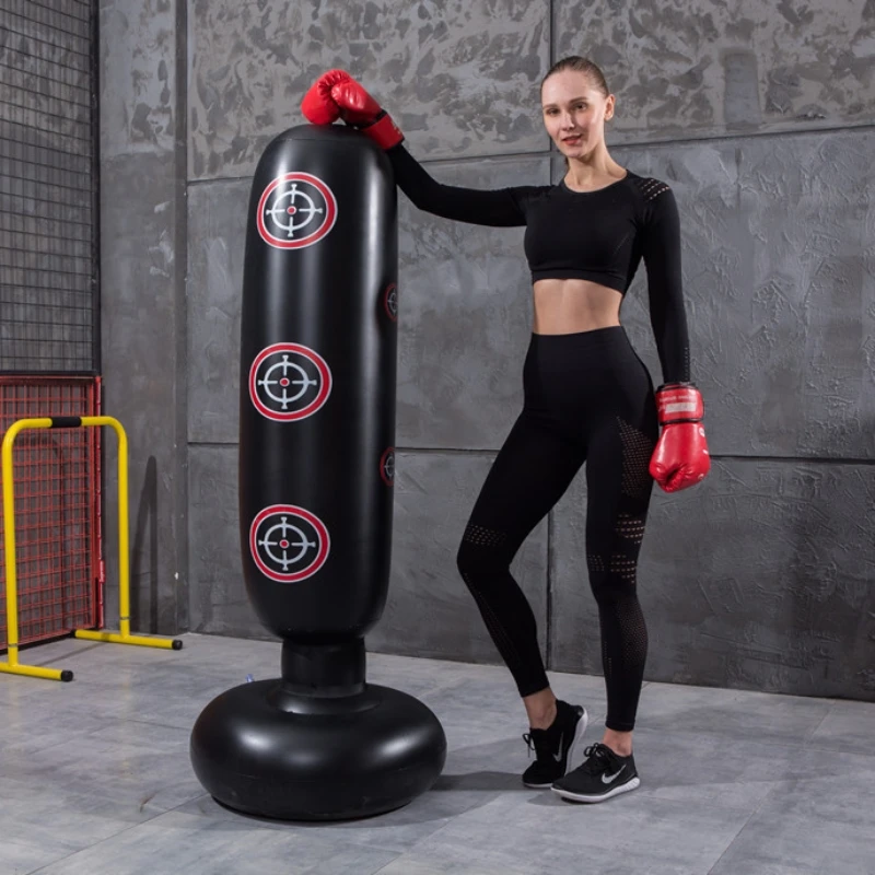 Boxing Punching Bag Inflatable For Kids And Adults Boxing Blow Up Bop Freestanding Punch Children's Sandbag Fitness Standing Training