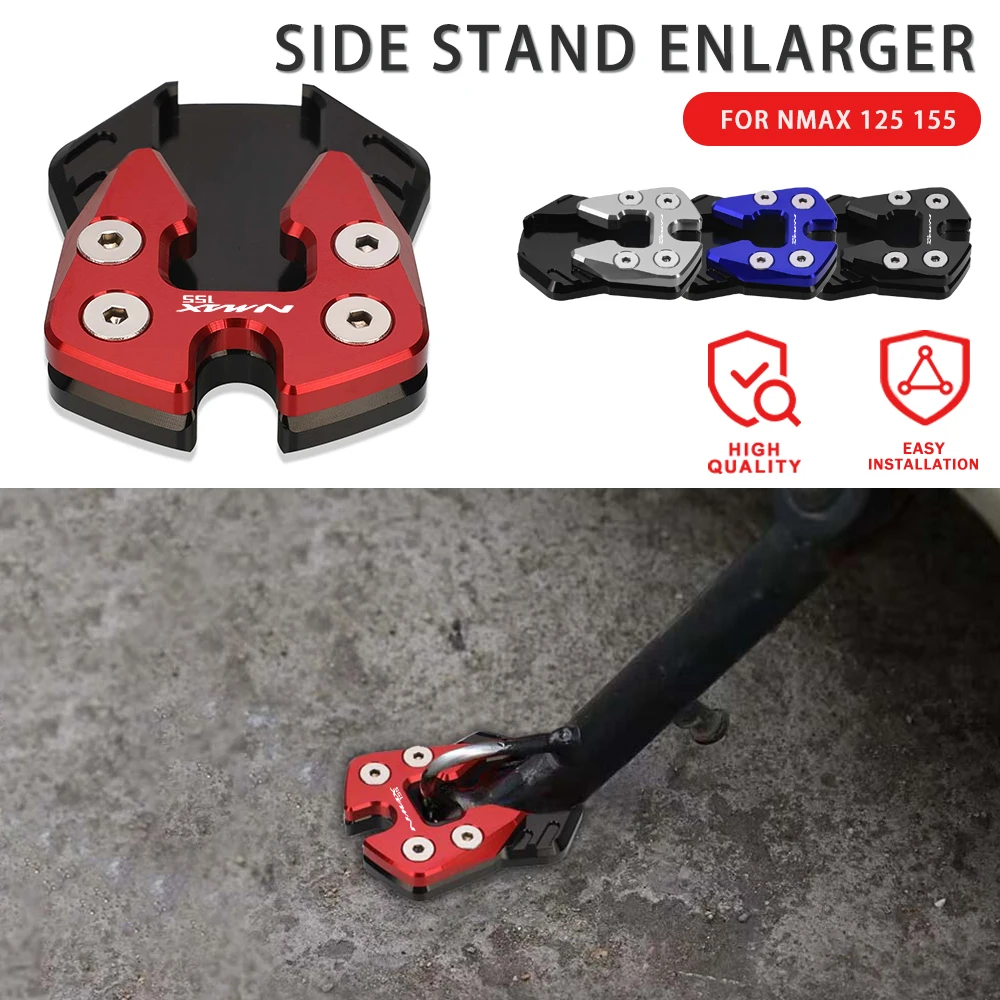 

For Yamaha NMAX155 NMAX-155 NMAX 155 2015-2020 2019 2018 2017 Motorcycle Kickstand Side Pad Stand Enlarge Extension Foot Plate