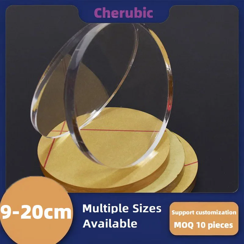 Thick Round Plexiglass Transparent Clear plastic Sheet acrylic board Organic glass Sheet plastic acrylic sheet