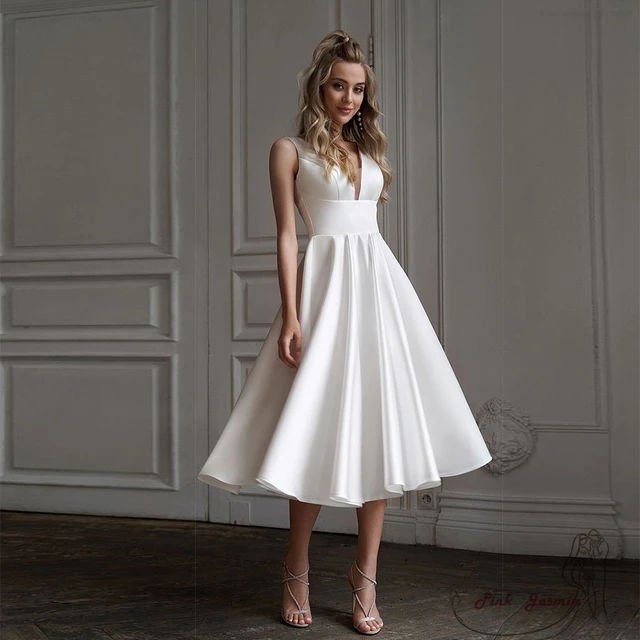 Brides Over 50 Older Brides Dresses Uk Cocktail Classy White Silk Dress Short Satin Wedding Dress A Line Tea Length Cocktail Dresses Satin Brides Over 50 Older Brides Dresses Uk Cocktail Classy White Silk Dress Short Satin Wedding Dress A Line Tea Length Cocktail Dresses Satin