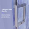 Shower Door, 56-60" W X 74" H Single Sliding Frameless Shower Door with Magnet,5/16" (8mm) Clear Tempered Glass, Chrome 4