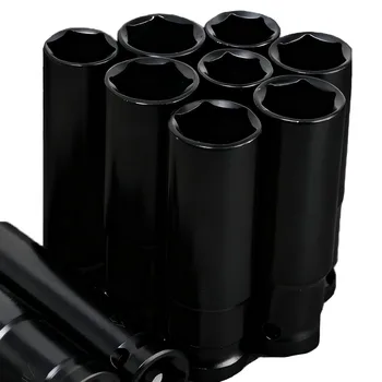 1/2" Extended Hexagon Socket Air Blaster Electric Wrench Socket Set Deep Impact Socket Pneumatic Wrench Head Tire Removal Tools