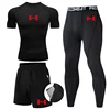 N-Print Rashguard Men Sportswear Compression Suits Quick Dry Gym Fitness Running Tracksuits Men T Shirts+Shorts 3 Pieces Sets 4