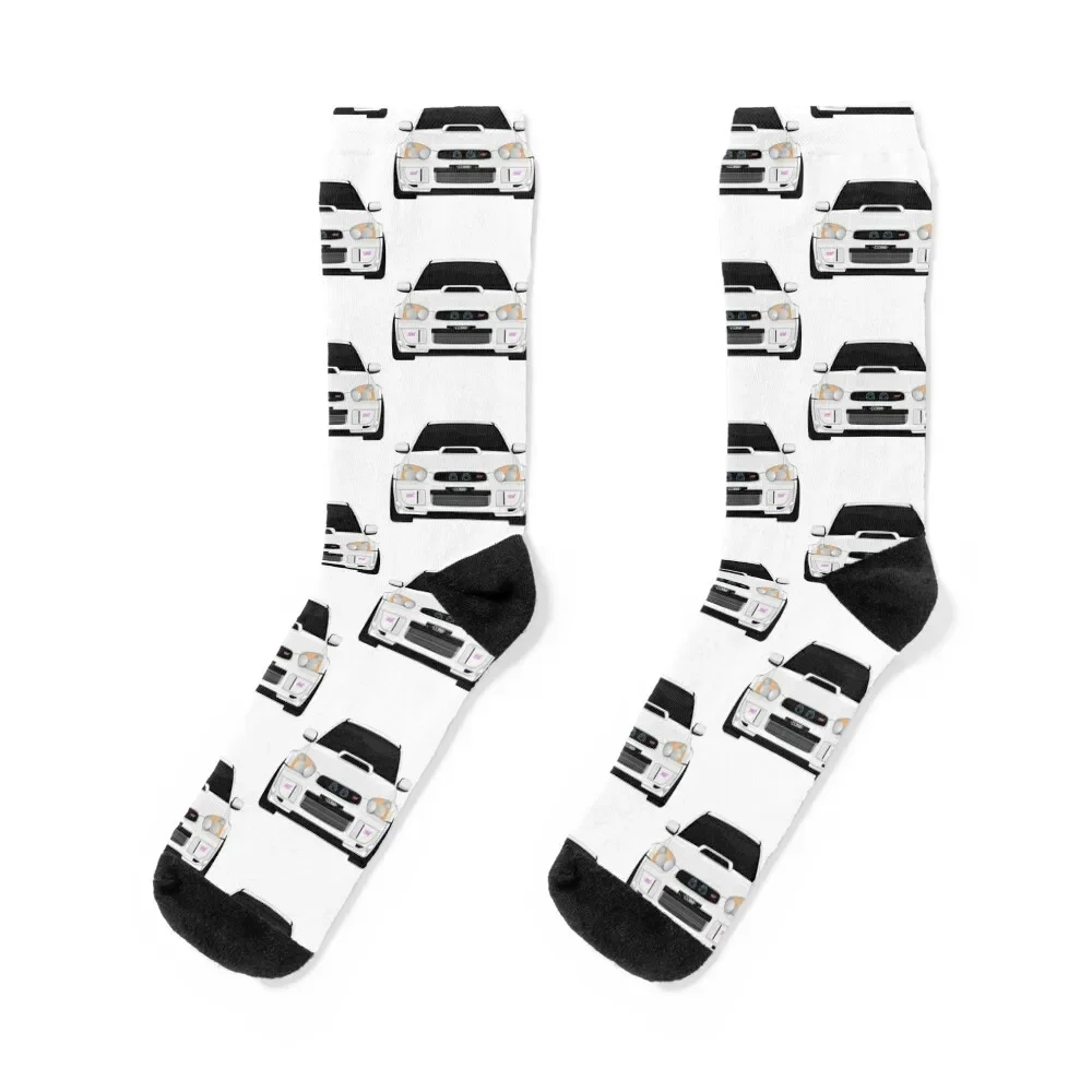 

IMPREZA 2.0 WHITE Socks designer brand bright garter Women Socks Men's
