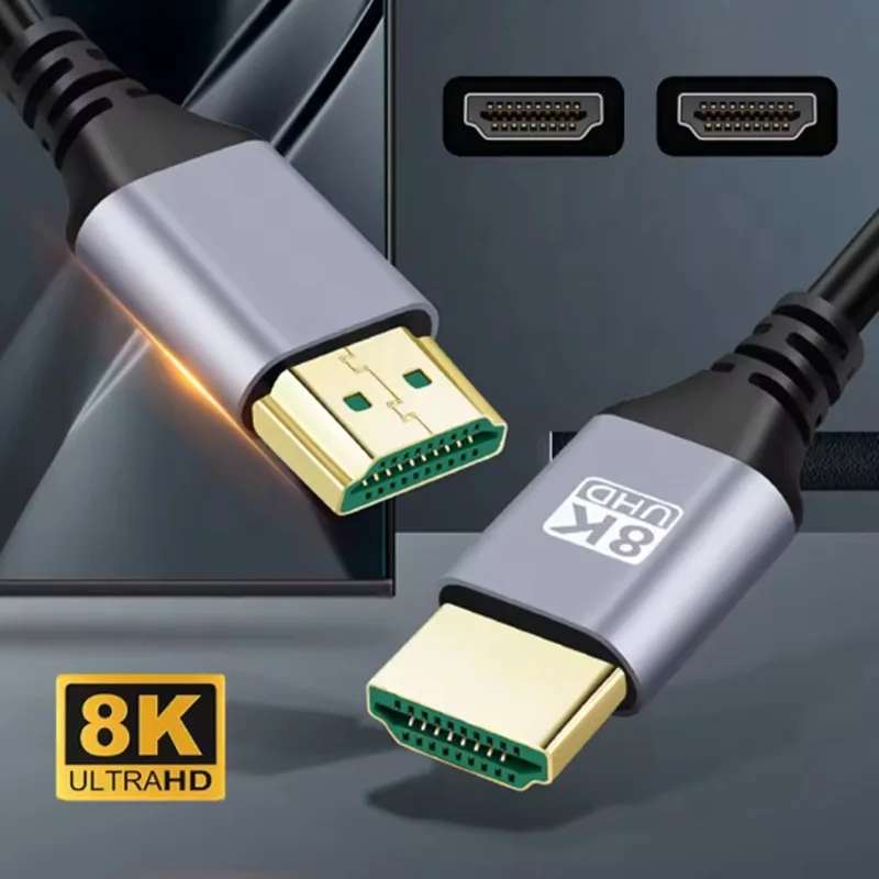 Ultra High-Speed 8K HDMI Cable with 90-Degree Design, 48Gbps, HDR, eARC, ARC, HDCP