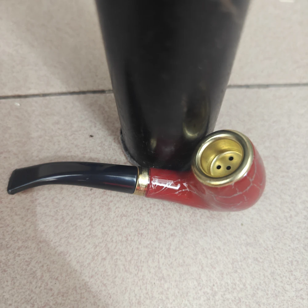 Detachable Portable Wood Smoking Pipe Handmade Resin Hand Pipe Tobacco Classic Bent Pipes