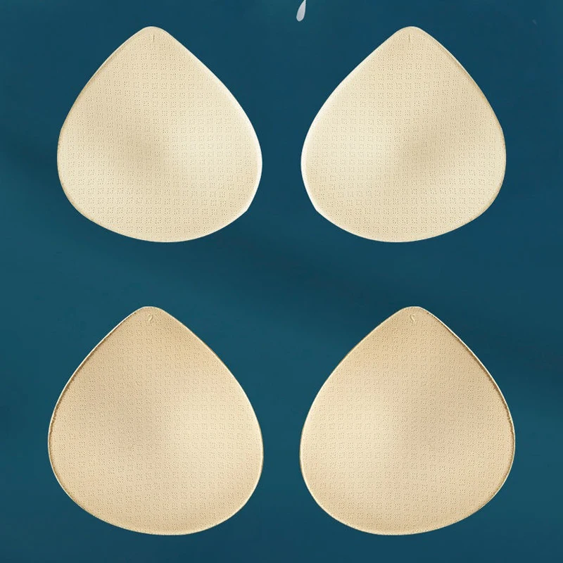 1Pair Thick Latex Bra Pads Inserts Push Up Breast Enhancer Removeable For Women Bras Swimsuit Bikini