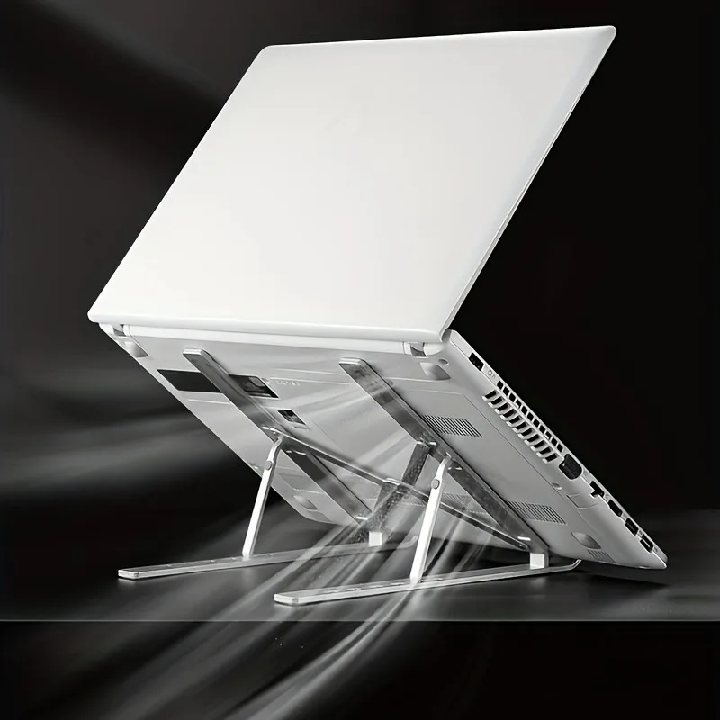 Sleek Aluminum Alloy Foldable Laptop Stand with Cooling Base