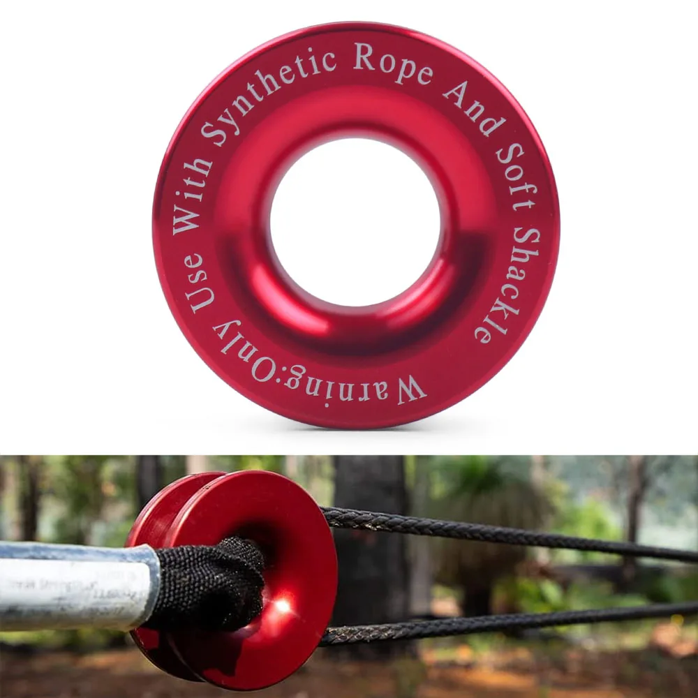 Winch Snatch Recovery Ring Soft Shackle ATV UTV Rcovery 41000 lb Trucks Loop Snatch Block Off Road Winch Pulley Cable Hook soft shackle