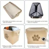 1pc Foldable Storage Baskets Cute Claw Pattern Fabric Organizer Collection Bin Box with Durable Handles For Pet Dog Cat Toys 4
