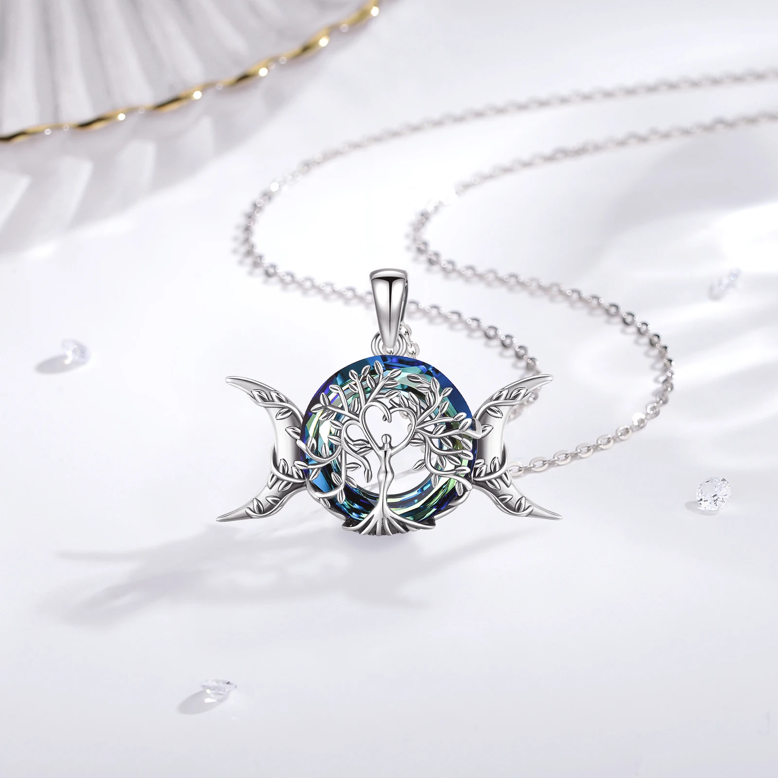 未使用タグ付き ✳︎ HELEN KAMINSKI EUDORA  EUDORA Eudora 925 Sterling Silber Baum des Lebens Halskette Feine