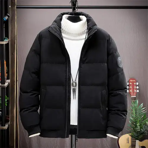 Essential basics Mens Winter Jackets Blank 2026 New Warm Parkas Puffer Bomber Jacket Down Coats Fashion Clothes Men Down Jackets - Image 6