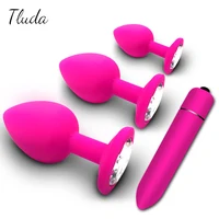 4 Stück weicher Silikon-Analplug, Mini-Erotik-Buttplug für Analspielzeug, Anfänger, Prostata-Massagegerät, Sexspielzeug für Männer und Frauen, schwule Paare 1