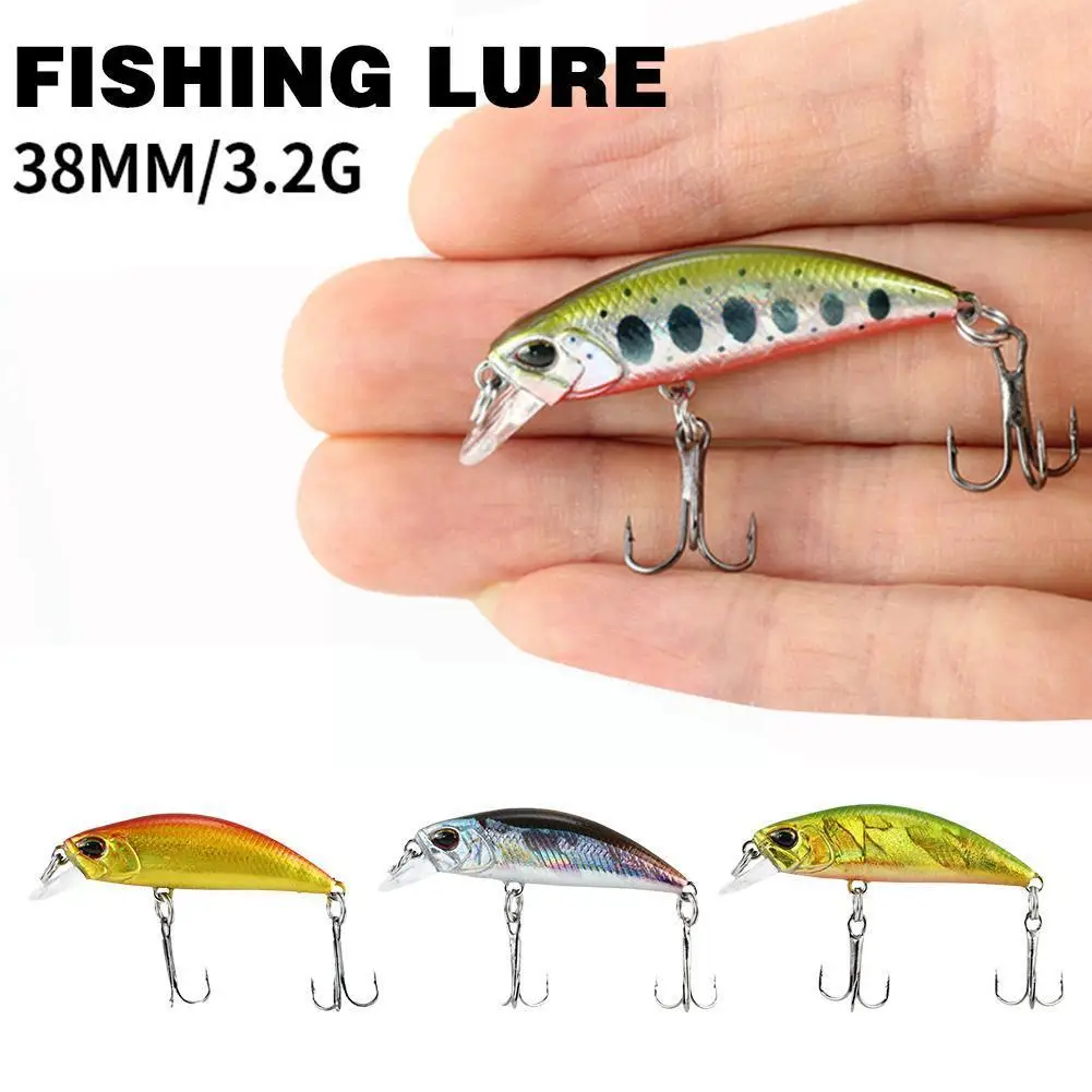 1Pcs 38mm 3.2g Japanese Fishing Lure Mini Minnow Bass Trout Fishing