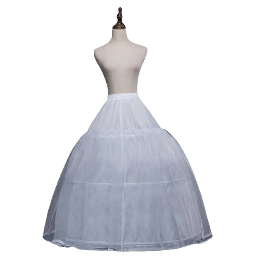 

In Stock 3 Hoops Petticoats for wedding dress Wedding Accessories Free Shipping Crinoline Cheap Underskirt For Ball Gown