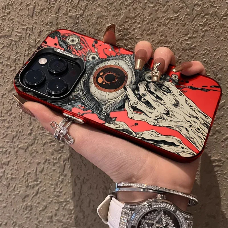 Spooky Scary Red Eye Laser Anti-Fall Phone Case