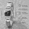 4PCS/Set Fashion Square Women's Quartz Watch Steel Band Watches Heart Bracelets Set（Without Box） 5