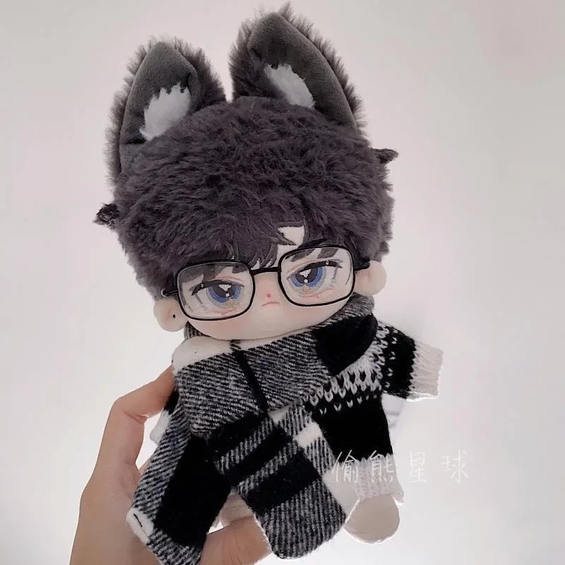 Fashion Black White Knitted Sweater Scarf Clothes Costume Outfit Handsome 20cm Plush Doll No Attribute Autumn Clothing 3