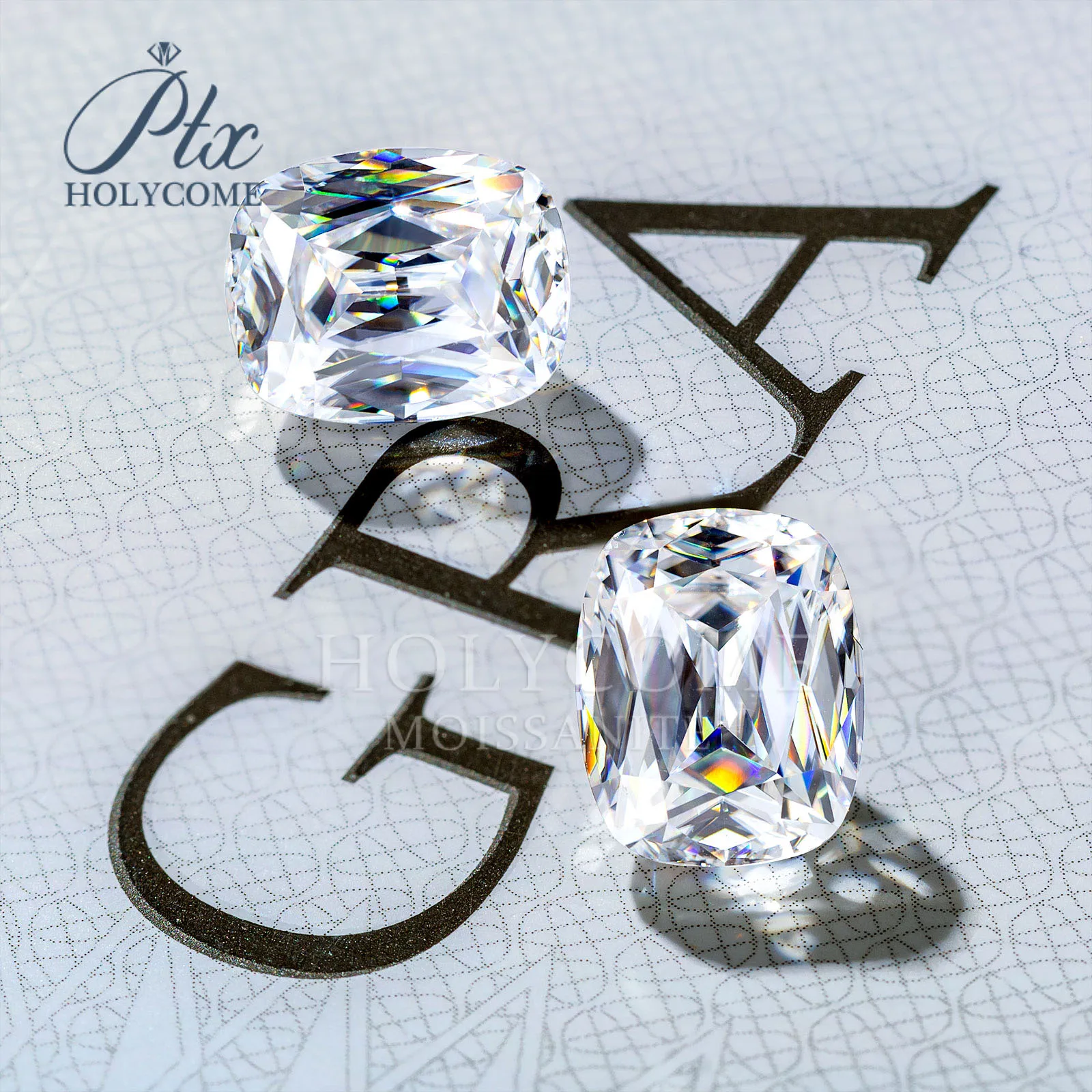 Muslimspecial Cut Cushion Cut Holycome Moissanite Diamond Prezzo All'Ingrosso Taglia Def Vvs1 Certificato Gra T Test Positivo