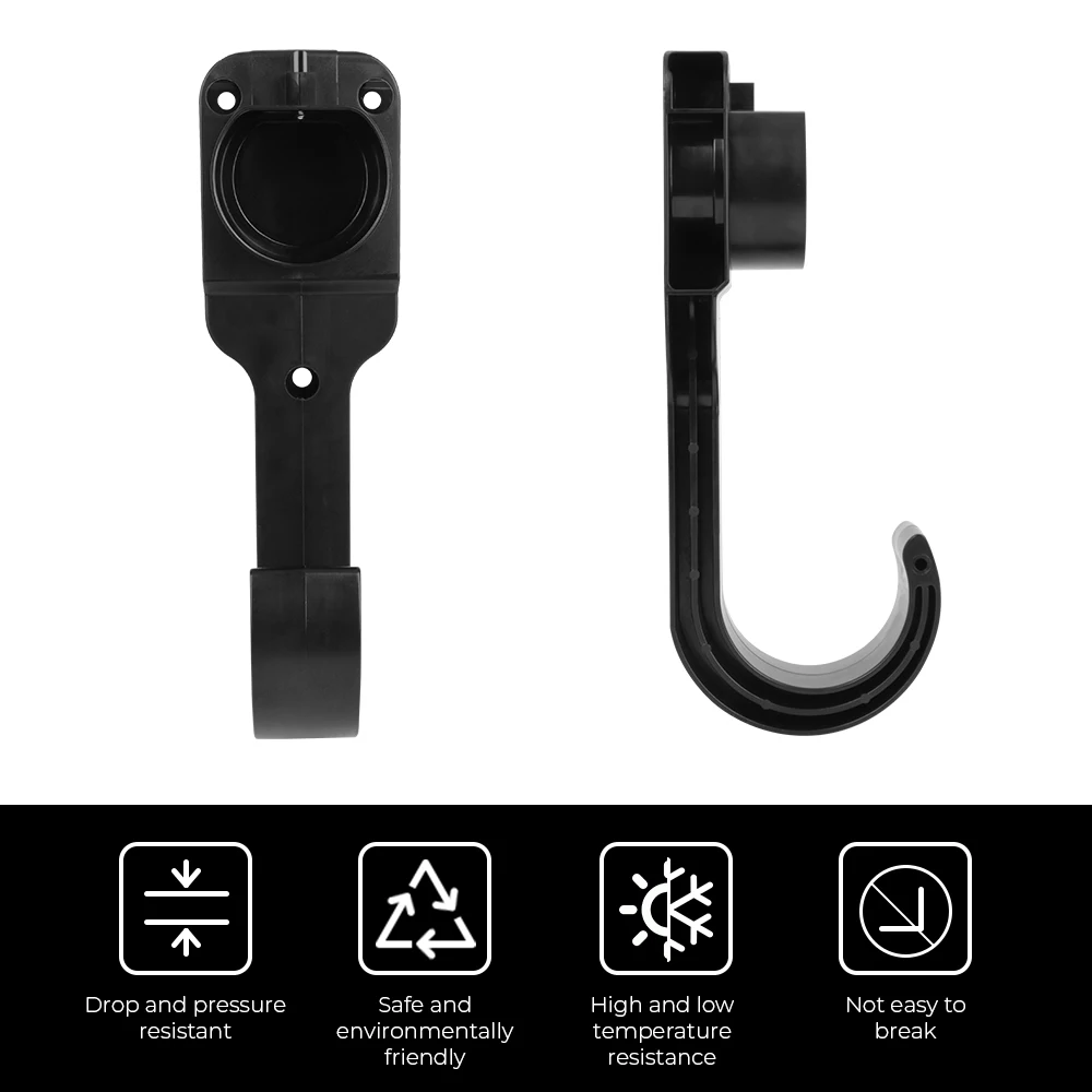 EV Charger Wall Mount Bracket Charging Cable Organizer for Electric Car Type 2 Connector EU Plug