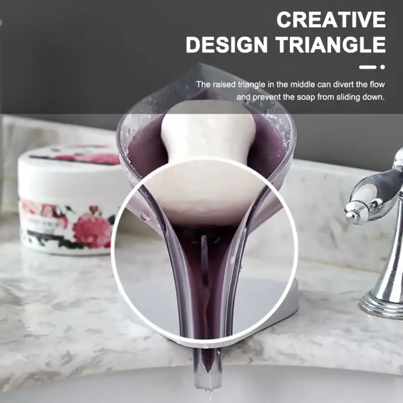 Sink Sponge Holder 1pc Leaf Shape Soap Holder Kitchen Dish Sponge Storage Tray Soap Box Bathroom Holder Case Bathroom Supplies Kitchen Gadgets