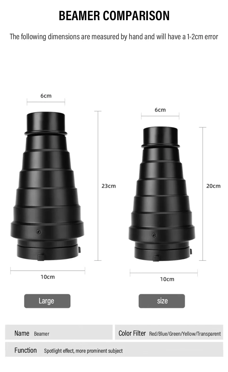 Bowens large Mount Snoot Studio Professional Studio light Fittings Flash Accesso