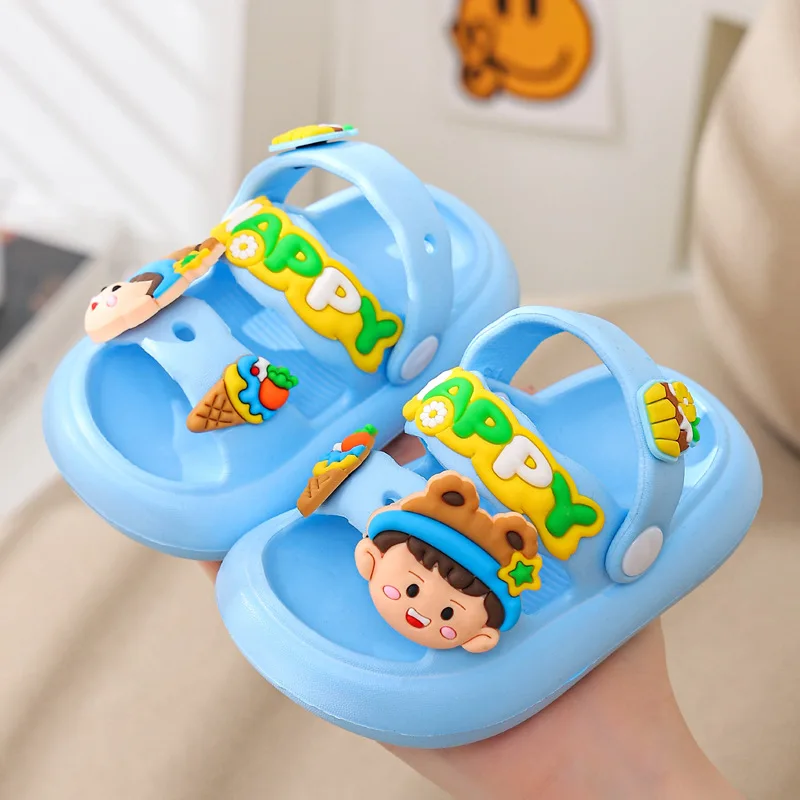 Children Summer Cartoon Sandals Kids Non-slip Baby Girls Cartoon Cute Rabbit Sandals Infantil Boys Soft Sole Garden Beach Shoes 3