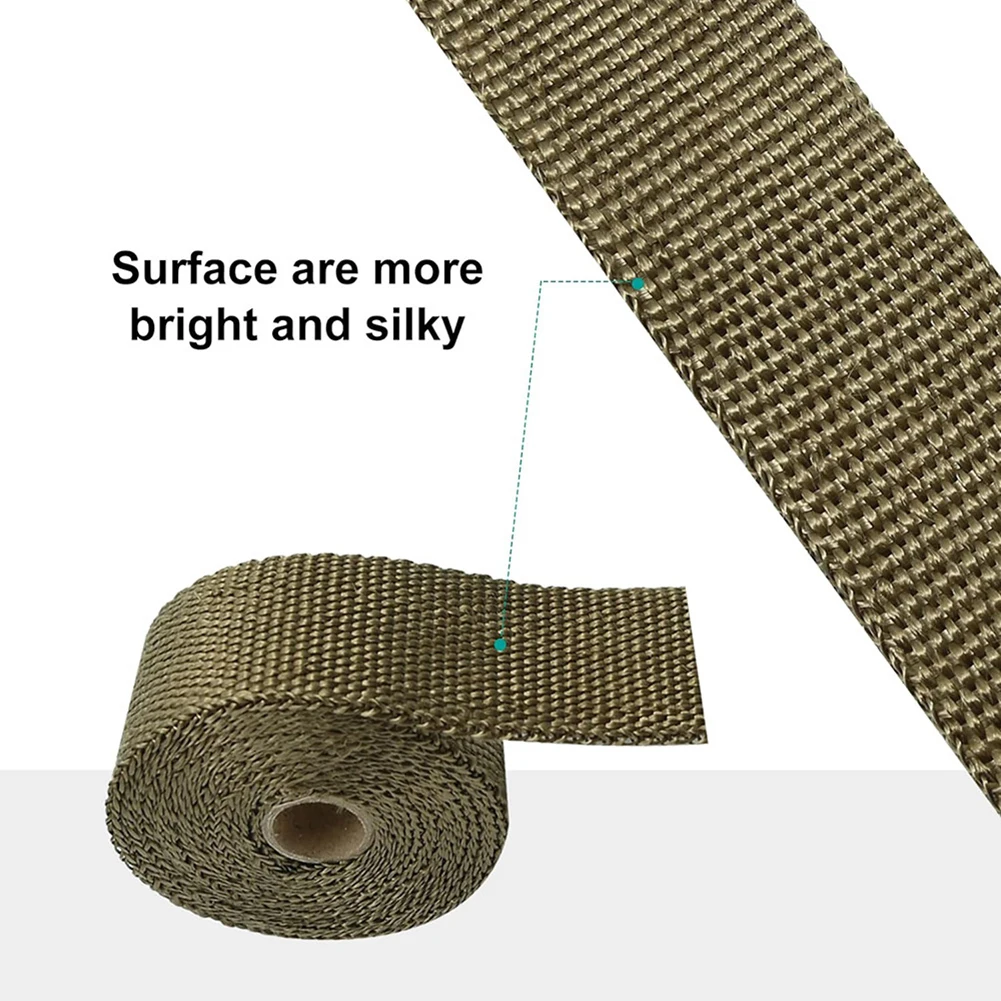 DIY Tent Stove Fireproof Ribbon with 2 Clamps Camping Tent Stove Chimney Fireproof Ribbon Thermal Insulation Fireproof Pipe Wrap