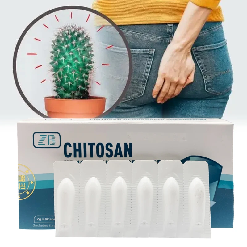 ZB 6Capsules Hemorrhoids Suppository Medical Treats Hemorrhoid Pain Anal Bleeding Swelling Prolapse Anal Fissure Bacteriostatic
