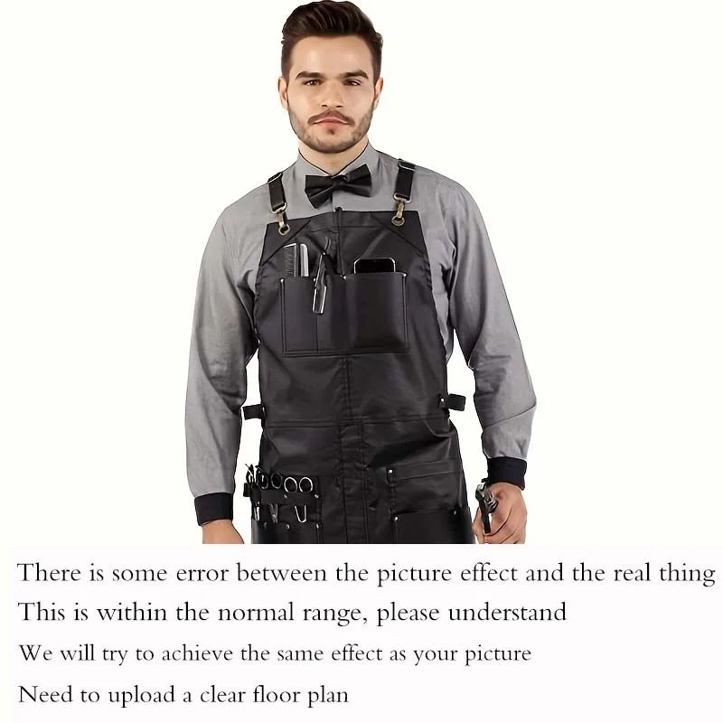 Multi Use Men Hair Cutting Apron Adjustable Neck Strap Sleeveless Hairdressing Cape Hairdressing Cape for Hairstylists 6