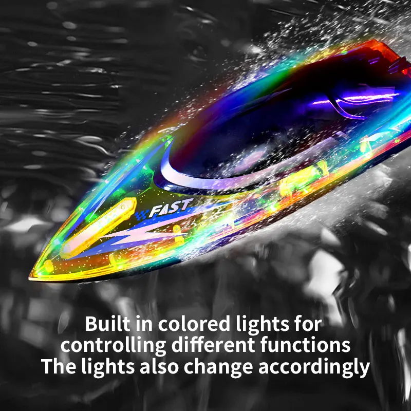 RC Speedboat Boat 30 KM/H High Horsepower Electric Speed Racing Speedboat 42cm Speedship Outdoor Boats Toys For Boys 3