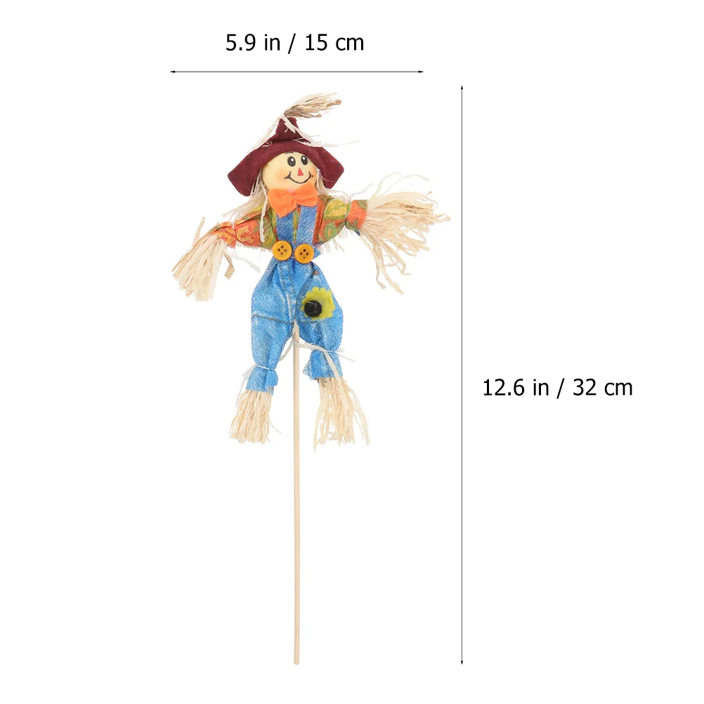 4pcs Halloween Adorable Scarecrow Garden Decor