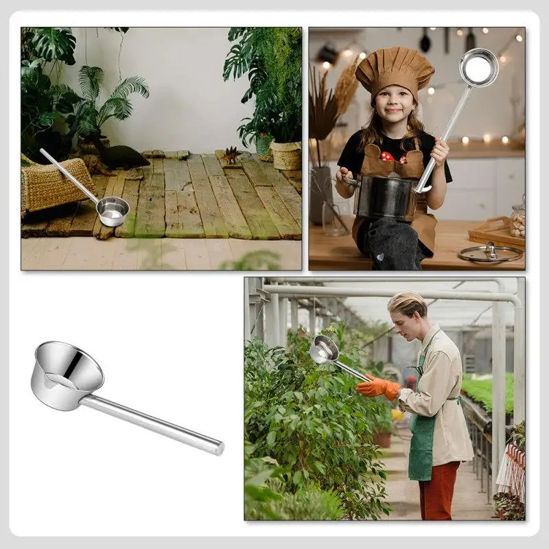 Description Picture 4 of itemStainless Steel Spoon Water Ladles Dining Hall Big Scoop Home Tools Dispenser Soup Handle Dipper Multipurpose Long