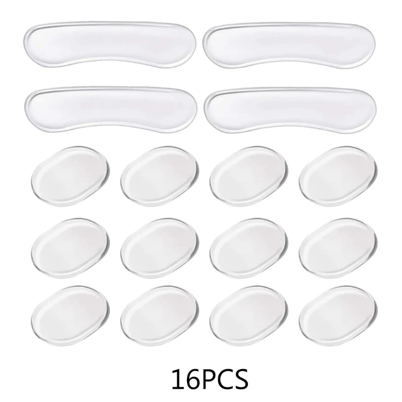 Drum Dampeners G92F 16Pcs/pack Soft Drum Dampening Moon Gels Clear Oval and Long Silencers Set