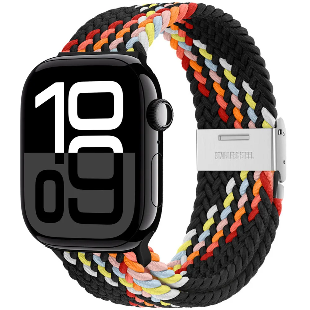 Braided Loop Nylon Elastic Bracelet Strap