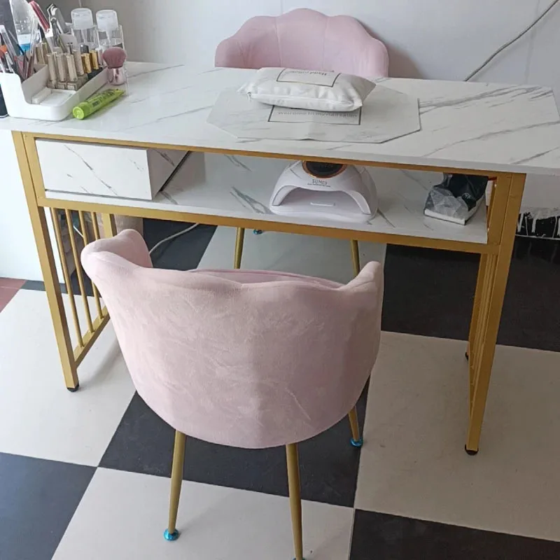 Description Picture 3 of itemEuropean Fashion Ins Manicure Table and Chair Set Double Manicure Tables Salon Furniture Professional Beauty Salon Nail Tables B